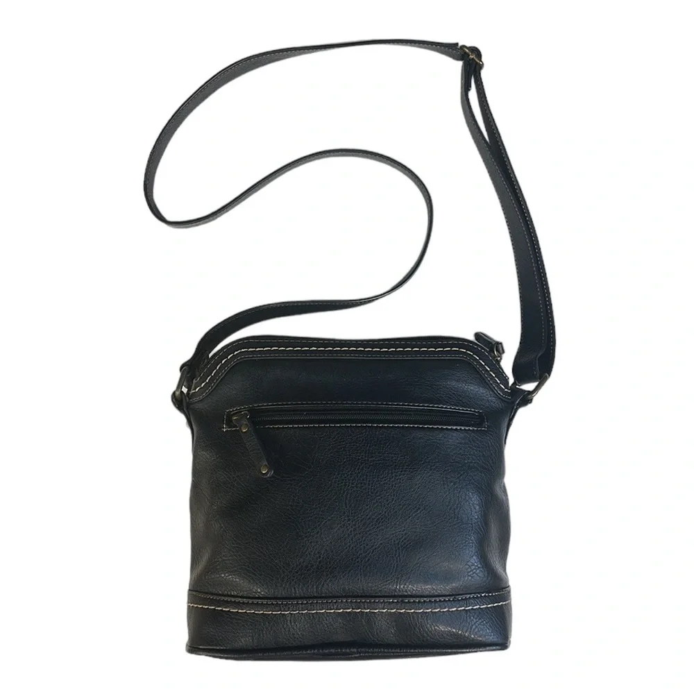 BOC Born Concepts Black Brown Faux Leather Front Buckle Cross Body Purse 11